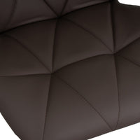 Taburete de piel natural marrón giratorio y elevable