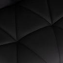 Taburete de piel natural negro giratorio y elevable