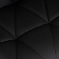 Taburete de piel natural negro giratorio y elevable