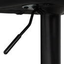 Taburete de piel natural negro giratorio y elevable