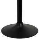 Taburete de piel natural negro giratorio y elevable