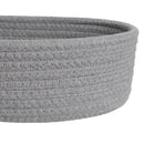 Set de 3 Cestas de Cuerda Grises de 30x20x9 cm
