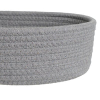 Set de 3 Cestas de Cuerda Grises de 30x20x9 cm