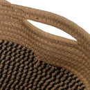 Set de 3 Cestas de Cuerda Negras Cuadradas 30x30x30 cm