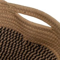 Set de 3 Cestas de Cuerda Negras Cuadradas 30x30x30 cm