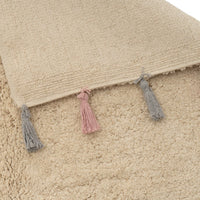 Alfombra de Algodon Beige Lavable 150x90 cm
