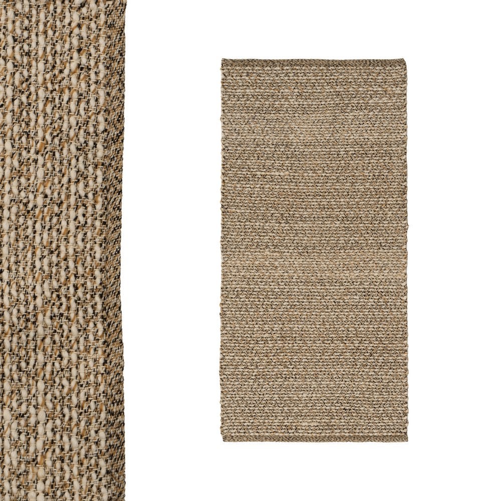 Alfombra Rectangular de Polialgodon Beige 140x70 cm