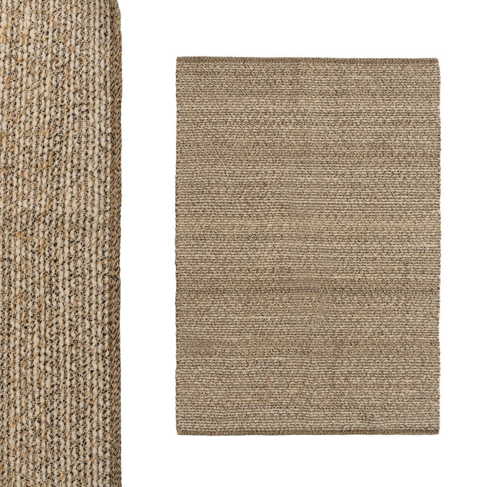 Alfombra Rectangular de Polialgodon Beige 170x120 cm