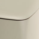 Papelera cuadrada de pedal beige de 20 litros