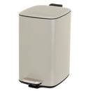Papelera cuadrada de pedal beige de 20 litros