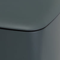 Papelera cuadrada de pedal gris de 20 litros