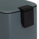 Papelera cuadrada de pedal gris de 20 litros