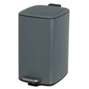 Papelera cuadrada de pedal gris de 20 litros