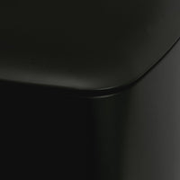 Papelera cuadrada de pedal negra de 20 litros