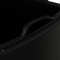 Papelera cuadrada de pedal negra de 20 litros