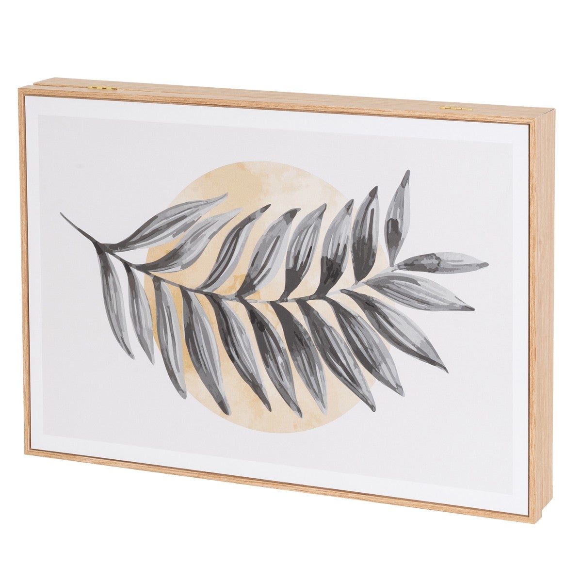 Tapa abatible para cuadro eléctrico con dibujo de rama de helecho de 50x35x6 cm