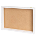 Tapa abatible para cuadro eléctrico con marco blanco y texto decorativo de 50x35x6 cm