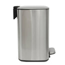 Papelera cuadrada de pedal metálica de 20 litros