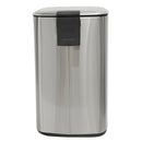 Papelera cuadrada de pedal metálica de 20 litros