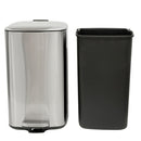 Papelera cuadrada de pedal metálica de 20 litros