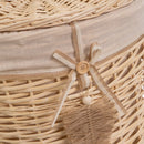 Set de 2 cestos y 4 cestas naturales