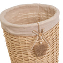 Set de 2 cestos y 4 cestas naturales