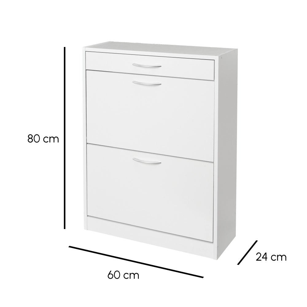 Zapatero de madera blanco