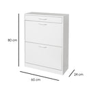 Zapatero de madera blanco