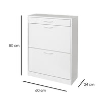 Zapatero de madera blanco