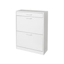 Zapatero de madera blanco