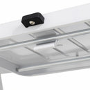 Escalera plegable de 4 peldaños antideslizantes de acero blanco de 156 cm