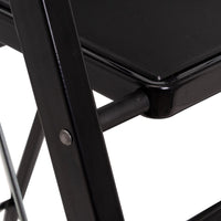 Escalera plegable de 4 peldaños antideslizantes de acero negro de 156 cm