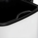 Papelera 30 Litros de Metal Blanco, Cubo Interior Extraíble