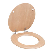 Tapa de WC de Bambú con Bisagras de Aluminio 42x34 cm