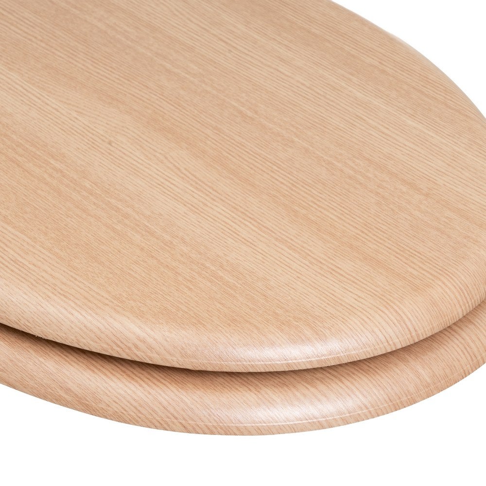 Tapa de WC de Bambú con Bisagras de Aluminio 42x34 cm