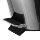 Papelera clásica plateada de acero de 12 litros