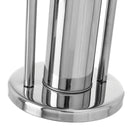 Portarrollos y escobillero plateado de metal cromado