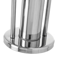 Portarrollos y escobillero plateado de metal cromado