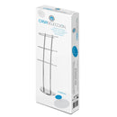 Toallero plateado de metal cromado con 3 brazos