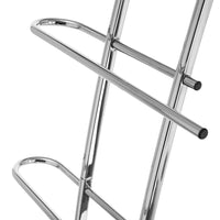 Toallero plateado de metal cromado con 3 brazos