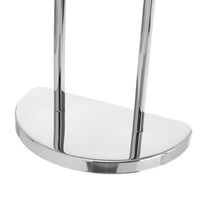 Toallero plateado de metal cromado con 3 brazos