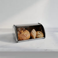 Panera de acero inoxidable plateada de 24x35x15 cm