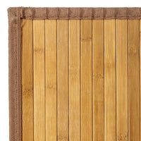 Alfombra para dormitorio de bambú marrón claro de 60x90 cm