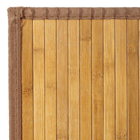 Alfombra pasillera de bambú marrón claro de 75x175 cm