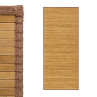 Alfombra pasillera de bambú marrón claro de 75x175 cm