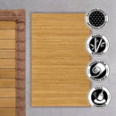 Alfombra de salón de bambú natural de 200x140 cm