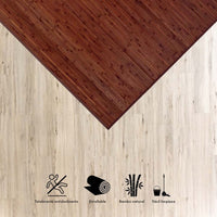 Alfombra de bambú marrón