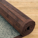 Alfombra de bambú marrón oscuro