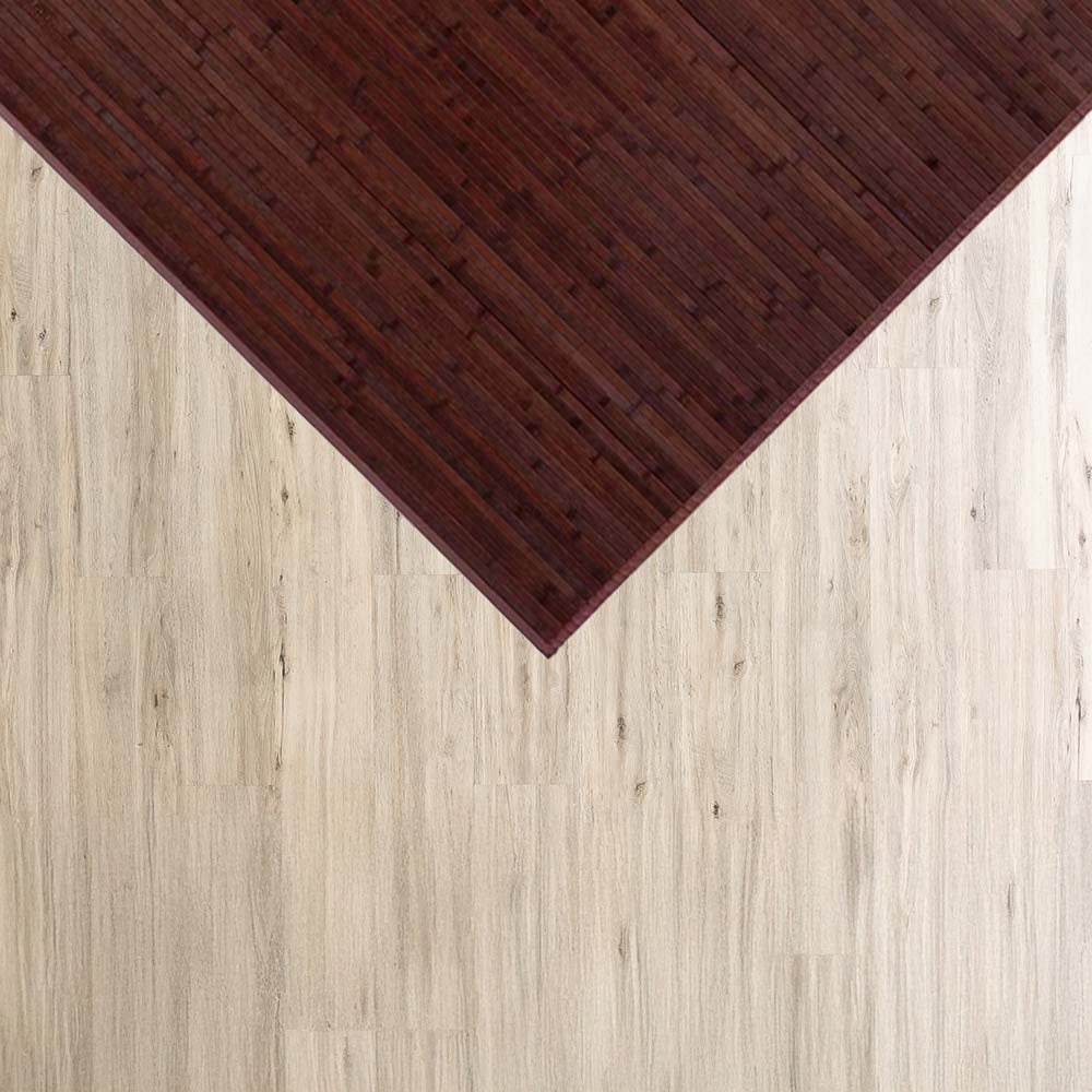 Alfombra de bambú marrón oscuro