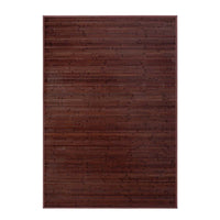 Alfombra de bambú marrón oscuro